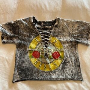 Guns n Roses cropped band tee